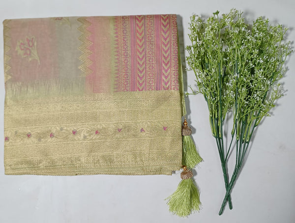 Haripriya Pure Silk Saree based on Natural Fabrics (Pure-15-Pista)
