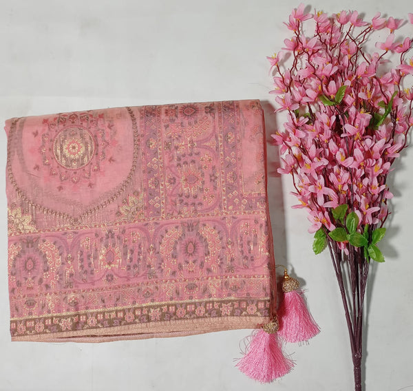 Haripriya Pure Silk Saree based on Natural Fabrics (Pure-04-Strawberry)